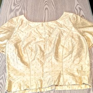 Pearl embellished Satin top Sz S